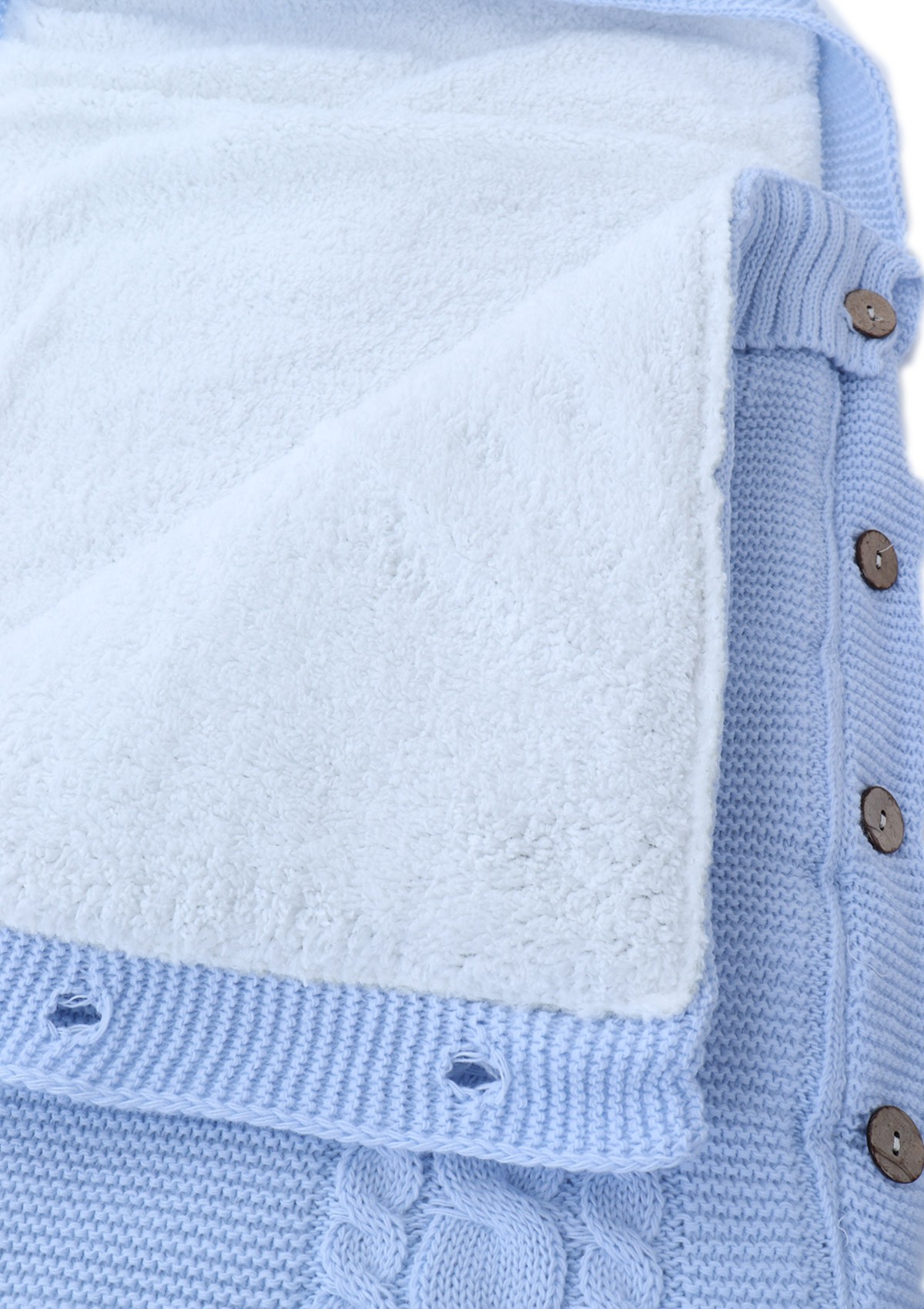 Sac de dormit, imblanit pentru bebelusi, albastru, Recostore®, REC2485 - imagine 3