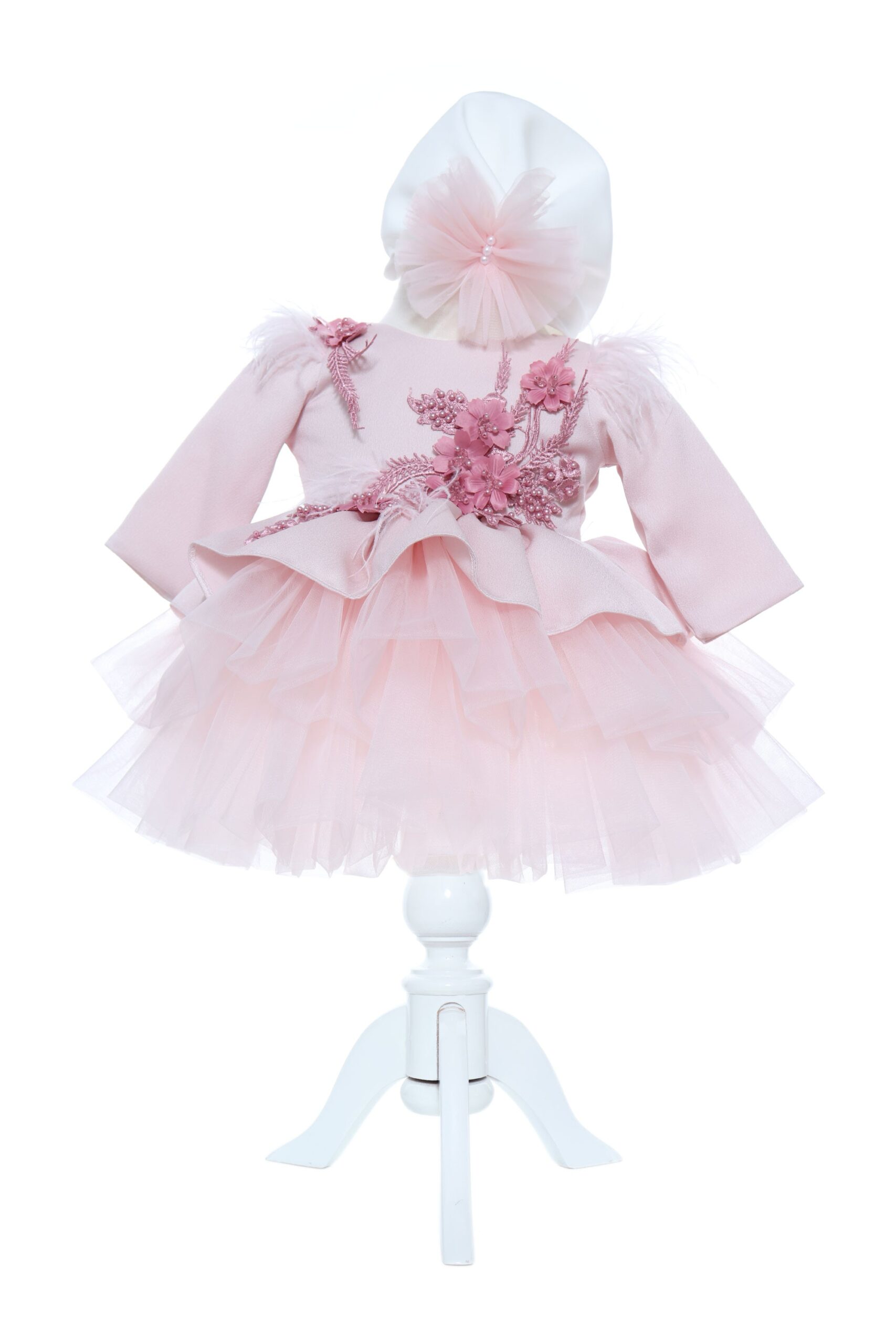 Rochita roz deschis pentru botez de fetite, 2 piese, Recostore®, REC2374 - imagine 5