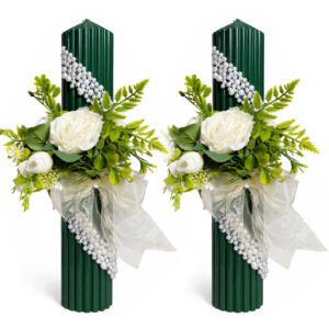 Lumanari elegante pentru nunta/cununie, set 2 lumanari, Recostore®, REC5001/58