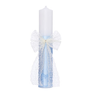Lumanare botez, 30x5.5 cm, bleu, Recostore®, REC5004/24